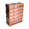 Drawer Type Parts Box 18 Drawers Transparent Large Capacity Wall Mount Storage Container for Screw Electric Components