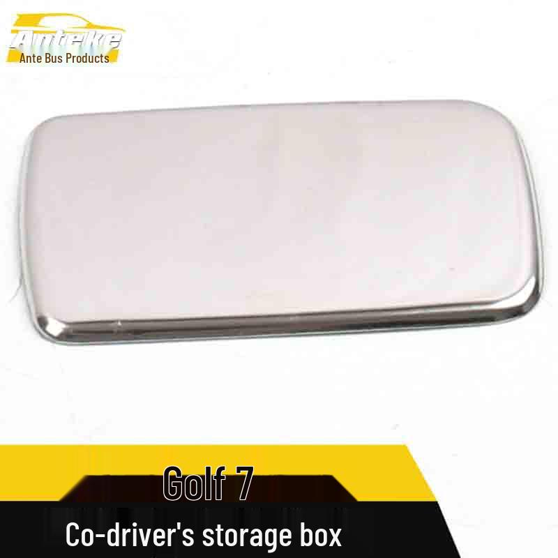 Golf 7 Beifahrer & Mittelkonsole Edelstahl Aufbewahrungsbox Dekorativer Aufkleber