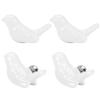 4 Pièces Boutons en Céramique Forme Oiseau DIY Poignée de Tirage Porte Tiroir Placard Accessoires Meubles Blanc