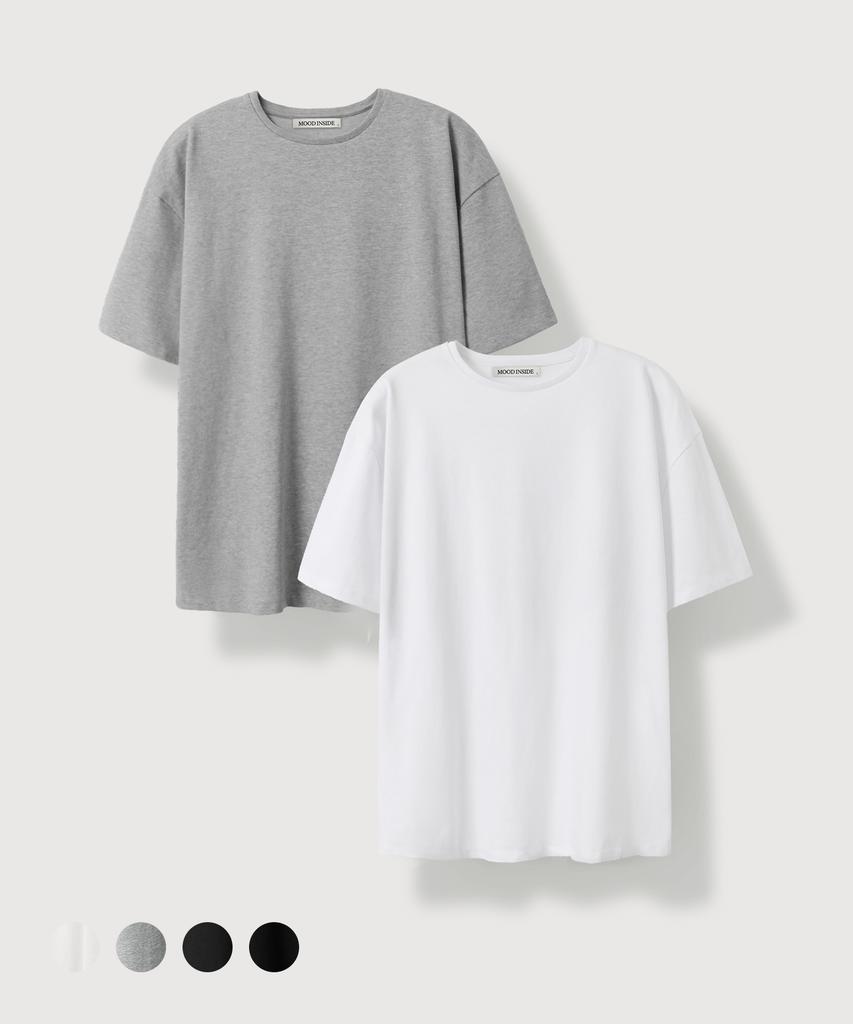 MOOD INSIDE Essential Semi-Over Short Sleeve_4 Colors