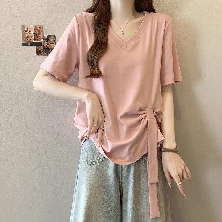 

Women s Plus Size Casual Chic Irregular Summer T-shirt - Flaw-Covering & Slimming Short Sleeve Top 4XL