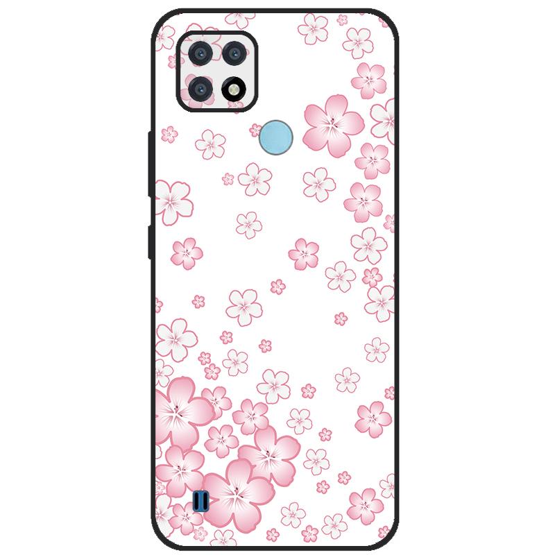 Para OPPO Realme C21Y Capa Série COOL Preto Capa de Silicone Macia para Cases de Telefone Realme C21 C25 C25s Protetora Realmi C 21 Y Capa
