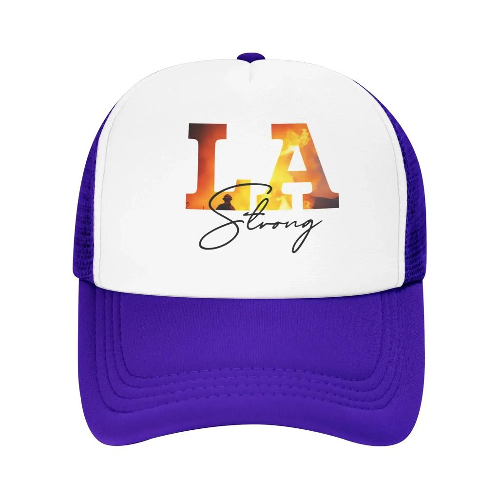 LA CALIFORNIA STRONG Firefighter Hiking Mesh Baseball Caps Women Men Personalized Male Beach Bucket Hat Trucker Cap