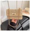 2026 Chic Straw Woven Floral Lace Square Bag - Women's Fashionable Chain Crossbody