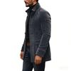2025 European Men's Solid Color Stand Collar Cardigan Suit Jacket - Spring/Autumn