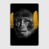 Monkey No Hear Artwork Metal Sign Wall Cave Wall Funny Plaques Tin Sign Poster