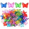 100pcs 16X13mm Butterfly Acrylic Beads for Jewelry Making Cute Loose Spacer Animal Beads DIY Bracelet Necklace for Kids Girls