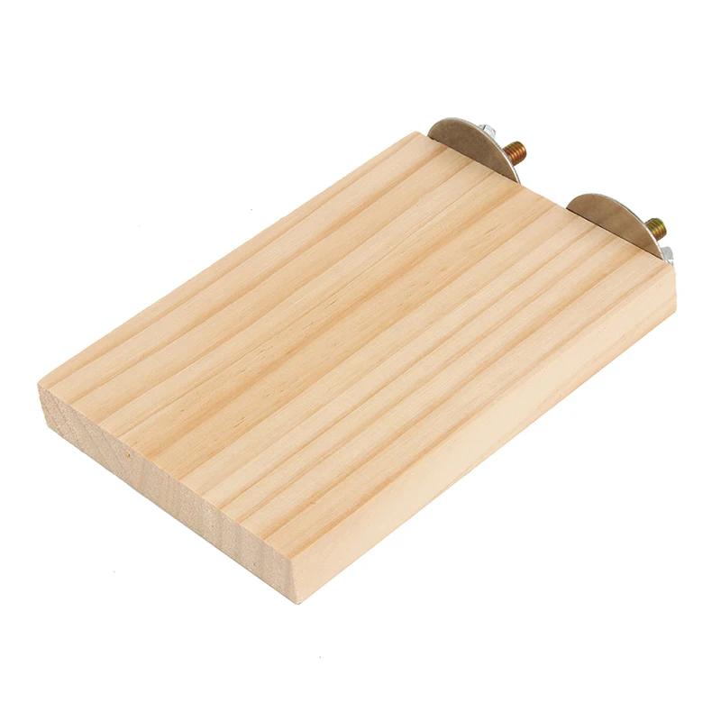 1 Stück Haustier Vogel Papagei Holz Plattform Ständer Rack Spielzeug Hamster Ast Sitzstangen für Vogelkäfig Spielzeug 3 Größen Haustier Station Brett