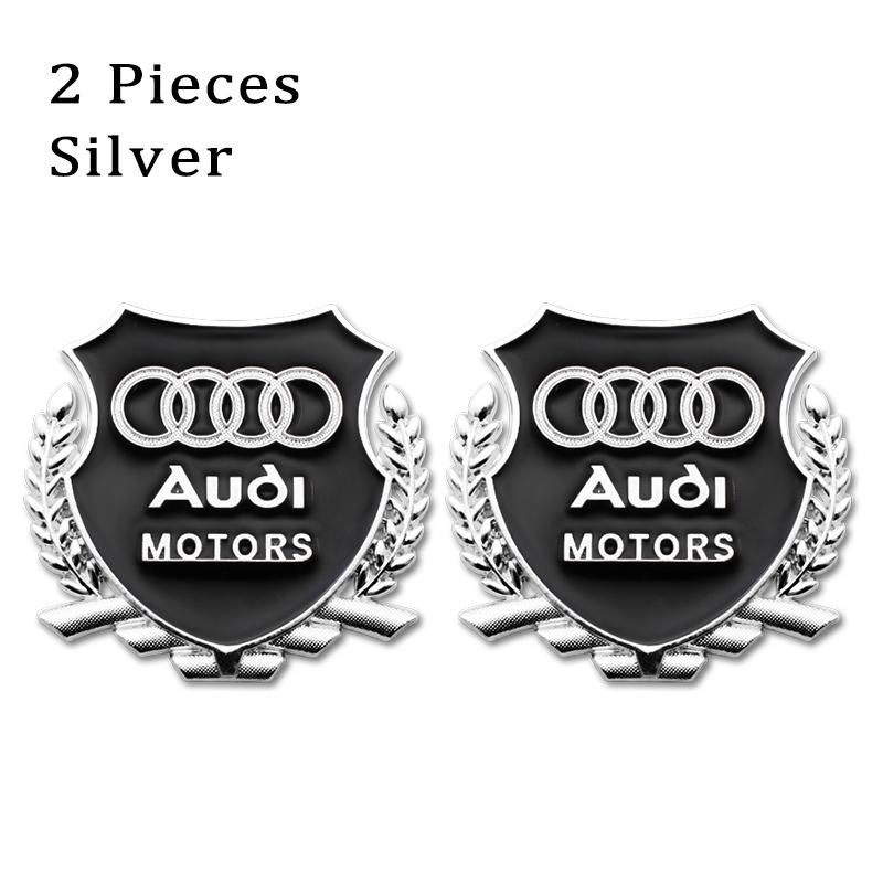 G7 2Pcs 3D Metal Badge Sticker Car Window Decoration Sticker car valve cover Accessory For QQ6 Q5 Q4 A4 A6 A7 A5 A3 Q3 Q2 A1 A8 TT