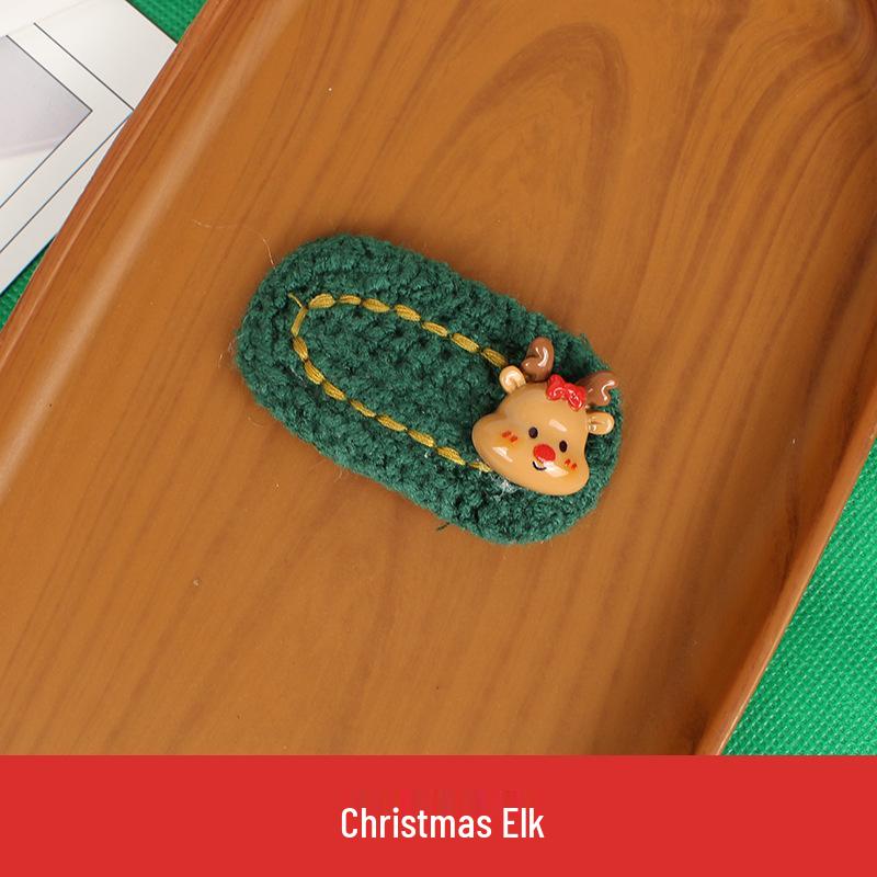 Handmade Knitted Christmas Hair Clips: Cute Santa Claus & Snowman Accessories for Adults and Kids