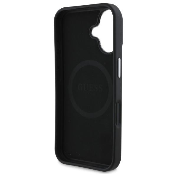Guess Guhmp16Mpgtspsk Iphone 16 Plus     6.7 Czarny/Black Hardcase Grained Triangle Magsafe