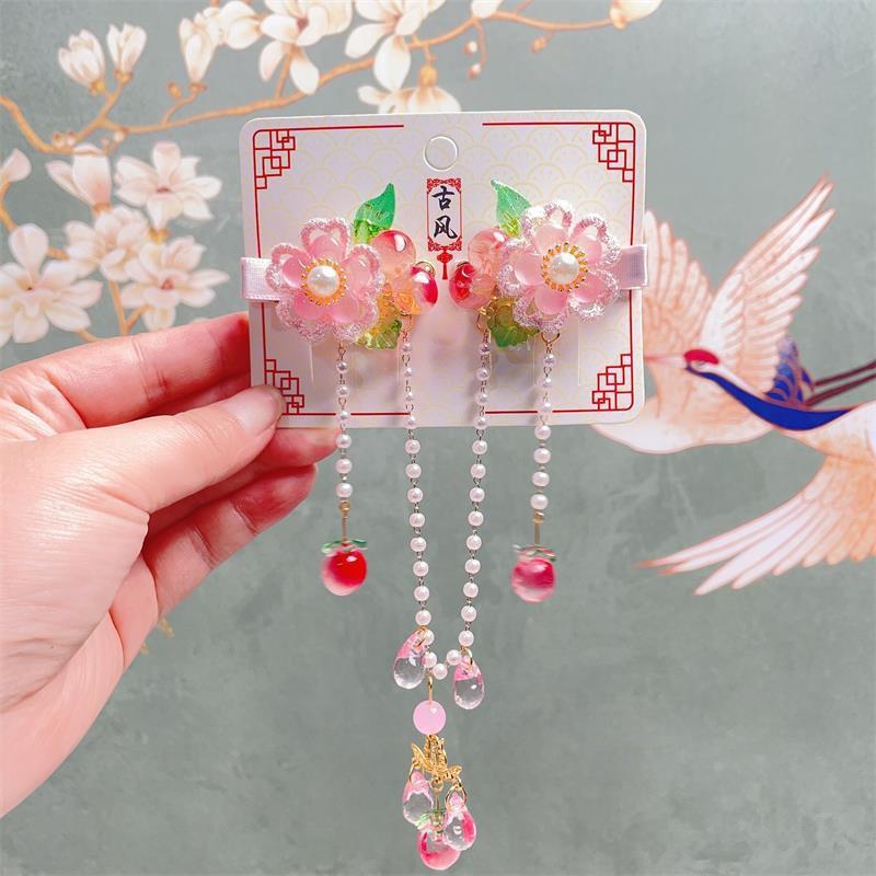 Children's Hanfu Princess Forehead Chain Hair Accessory with Tassel & Bindi