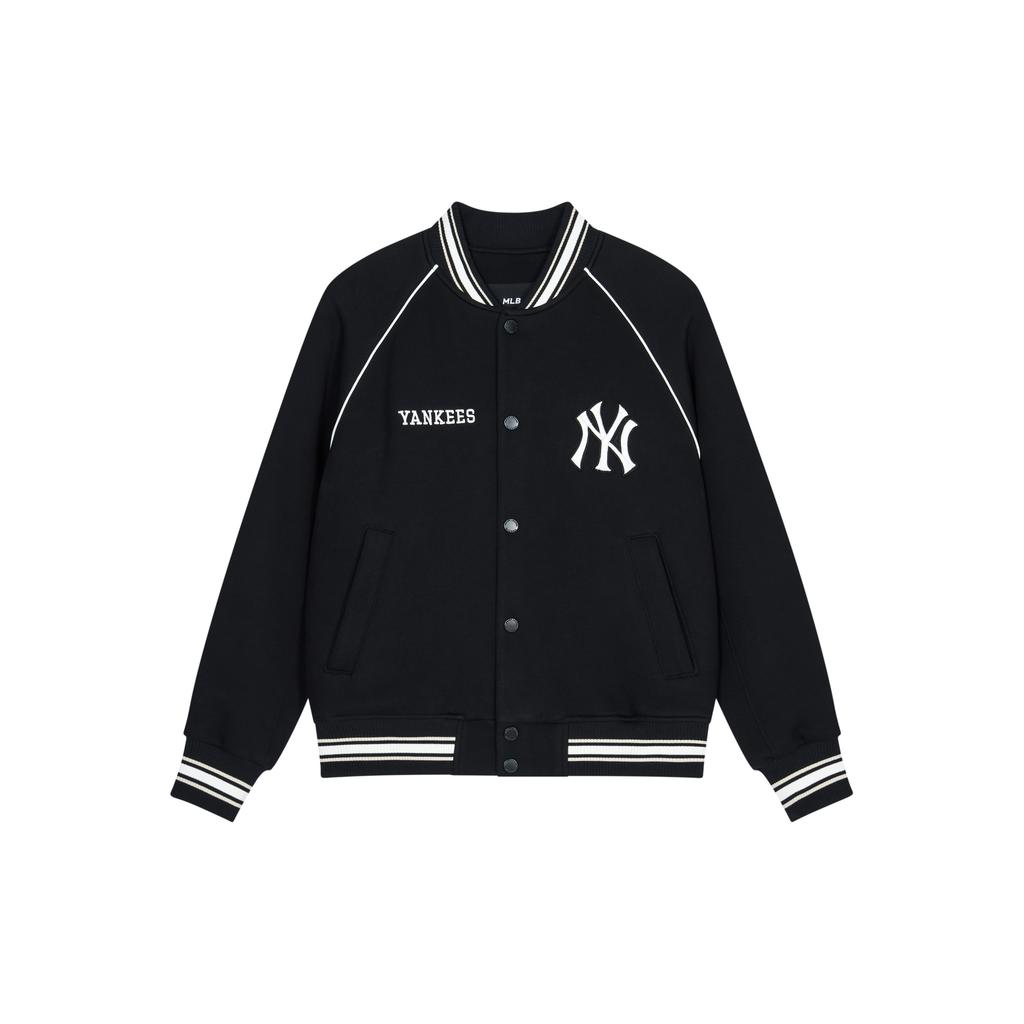 New MLB SS24 Baseball Jacket Unisex Black 3AJPV0841-50BKS