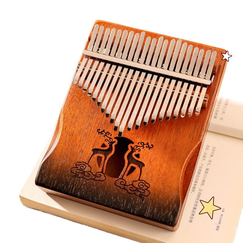 21 Key Mahogany Kalimba 17 Key Thumb Piano Finger Piano Mbira for Beginner Gifts for Adults/Kids