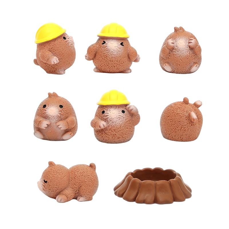 Niedliche und bezaubernde kleine Murmeltier Gartenlandschaft Dekoration Puppenhaus Büro Schreibtisch Ornament
