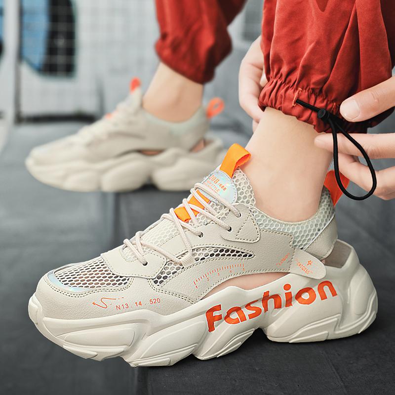 Men Sport Sandals Summer Women Beach Shoes White School Students Sneakers Couple Shoes Breathable Large Size