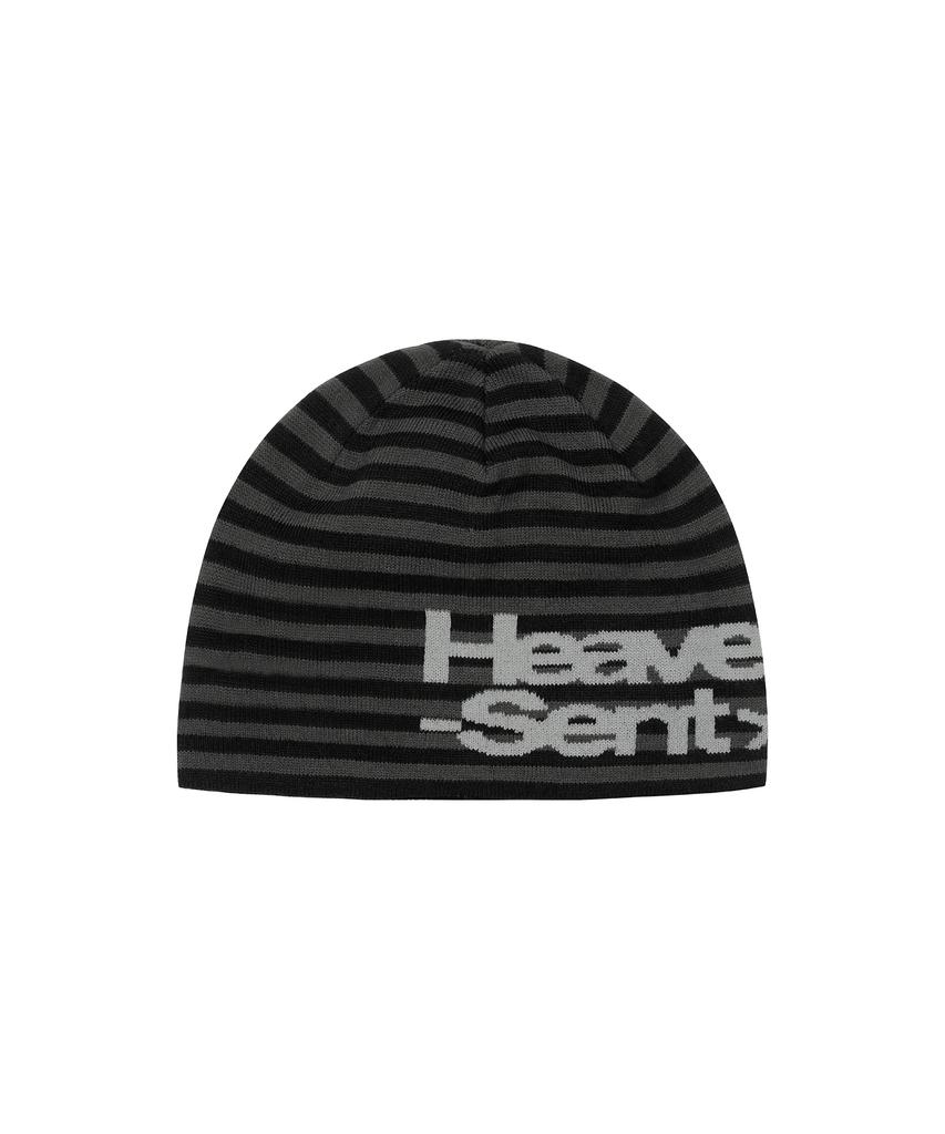 ODDSTUDIO Heaven Scent Jacquard Stripe Beanie - Black / Charcoal