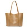 Women's Genuine Cowhide Leather Large Capacity Tote Bag Shoulder Handbag For Ladies Luxury Female Designer Wholesale Minimalist
