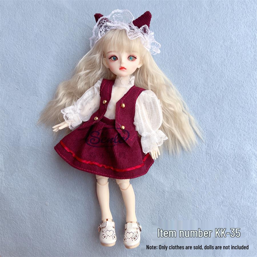 6-Punkt BJD Puppe 30cm Lolita Mädchen Kleiderset - Perfektes Geschenk