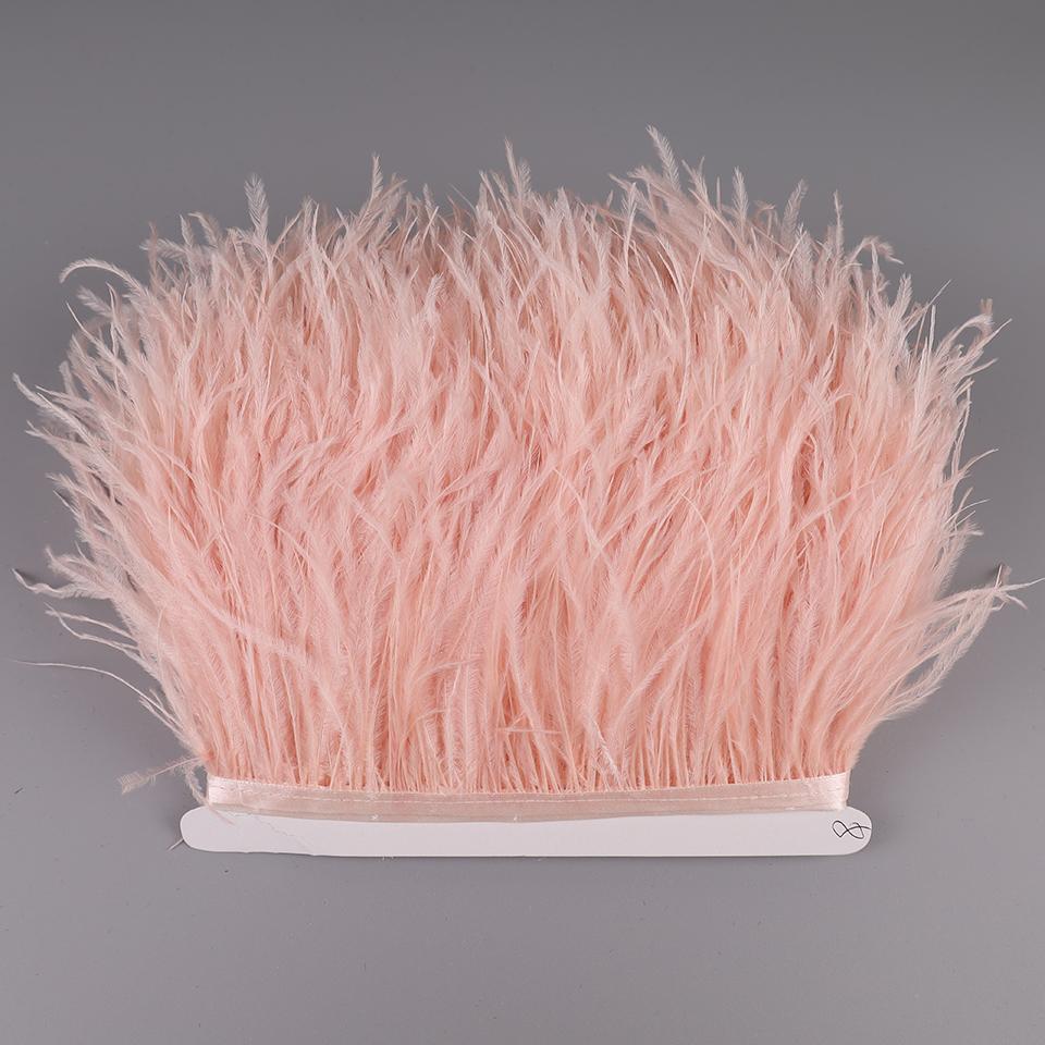 2M Pštrosí peří na stuze pro vyšívání šití do šatů ozdobné peří na pásce třásně pro oblečení