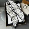 Fashion Print Hair Ribbon Scarf Women Neck Tie Bag Silk Skinny Headscarves Ladies Foulard Floral Bands  New