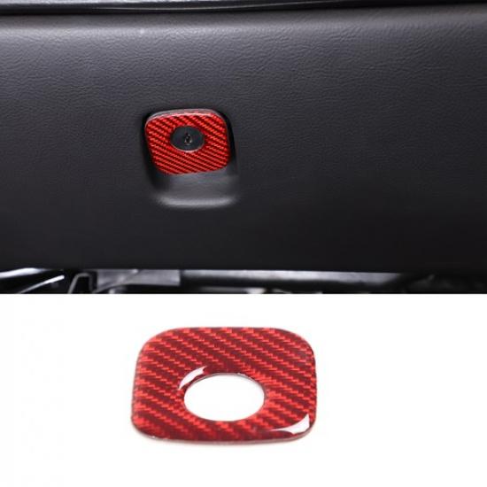 Red Carbon Fiber Passenger Side Storage Box Switch Sticker For Corvette C6 05-13