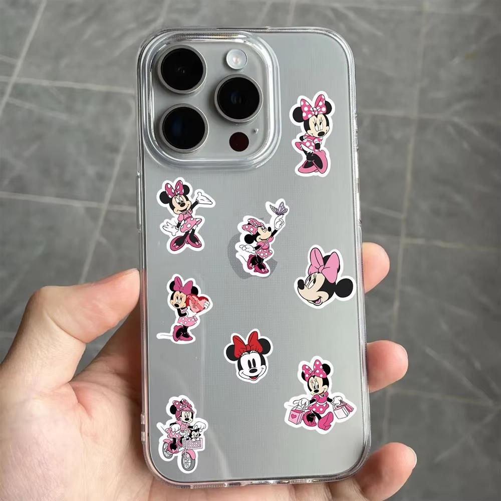 MINISO 65 Stück Disney Micky Maus und Minnie Maus Cartoon Aufkleber, Niedliche DIY Laptop Gepäck Sammelalbum Fahrrad Wasserdichter Aufkleber Spielzeug