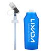 Foldable Soft Water Bottle with Straw BPA Free Soft Hydration Bottle for Backpacking Cycling Hiking
