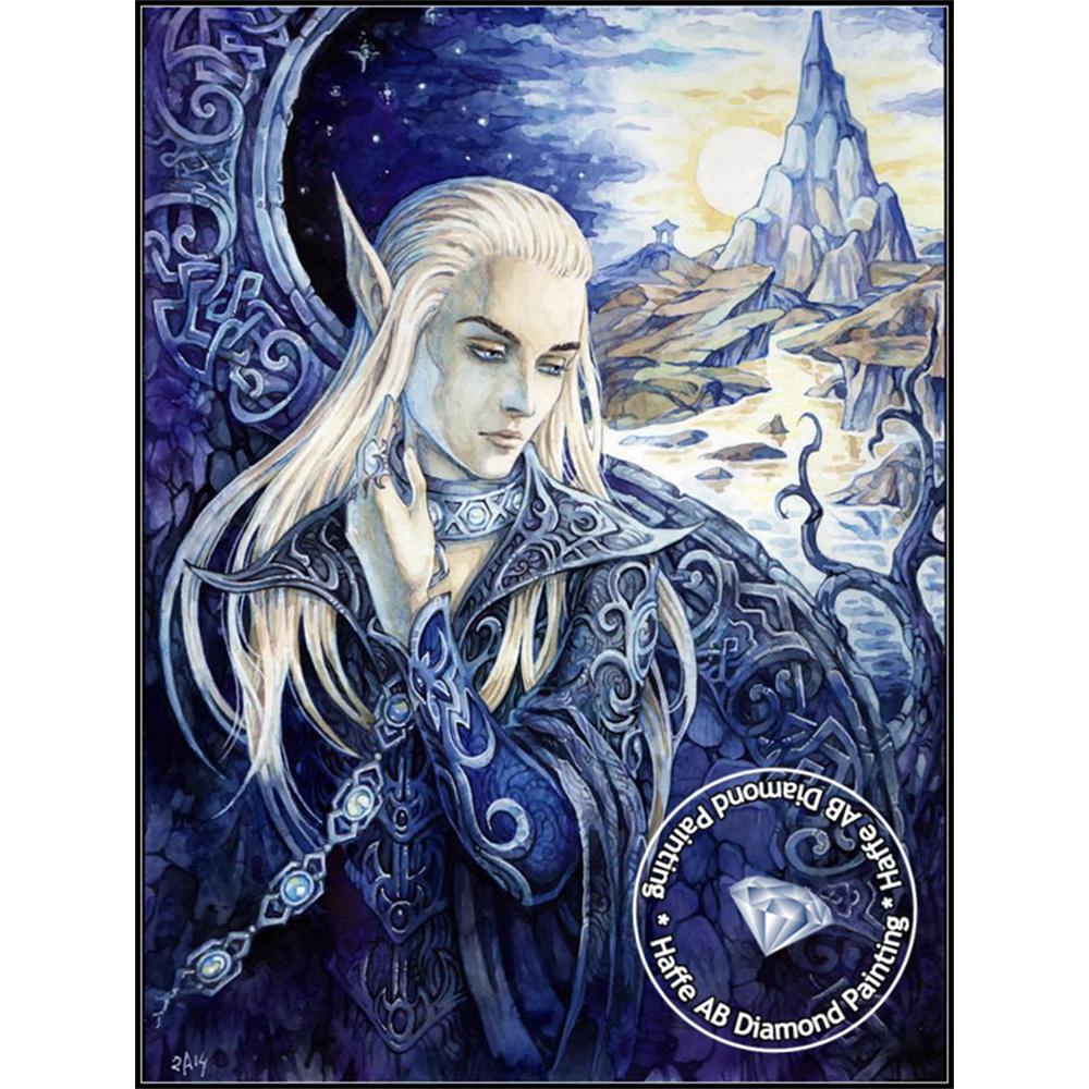 2026 New Fantasy Lord Elf Prince Diamond Art Painting Ring Power Forest Landscape Tree Flower Mosaic Home Decor
