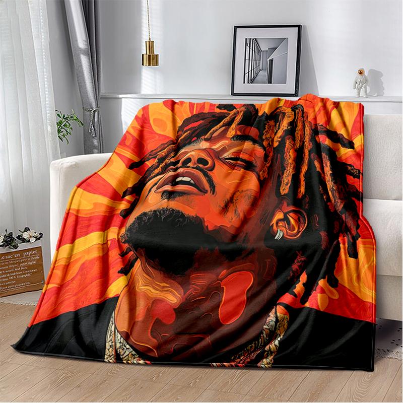 3D Print Juice WRLD 999 Legend Rapper Album Blanket,Soft Throw Blanket for Home Bedroom Bed Sofa Travel Picnic Cover Kid Gift