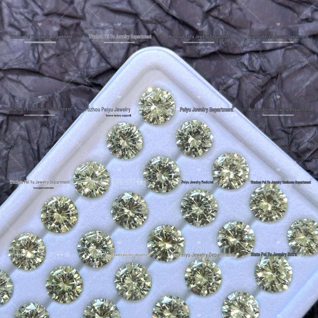 6/8mm Round Gradient Zircon Earrings: Sparkly DIY Nail Art Jewelry with Eight Hearts & Arrows Design