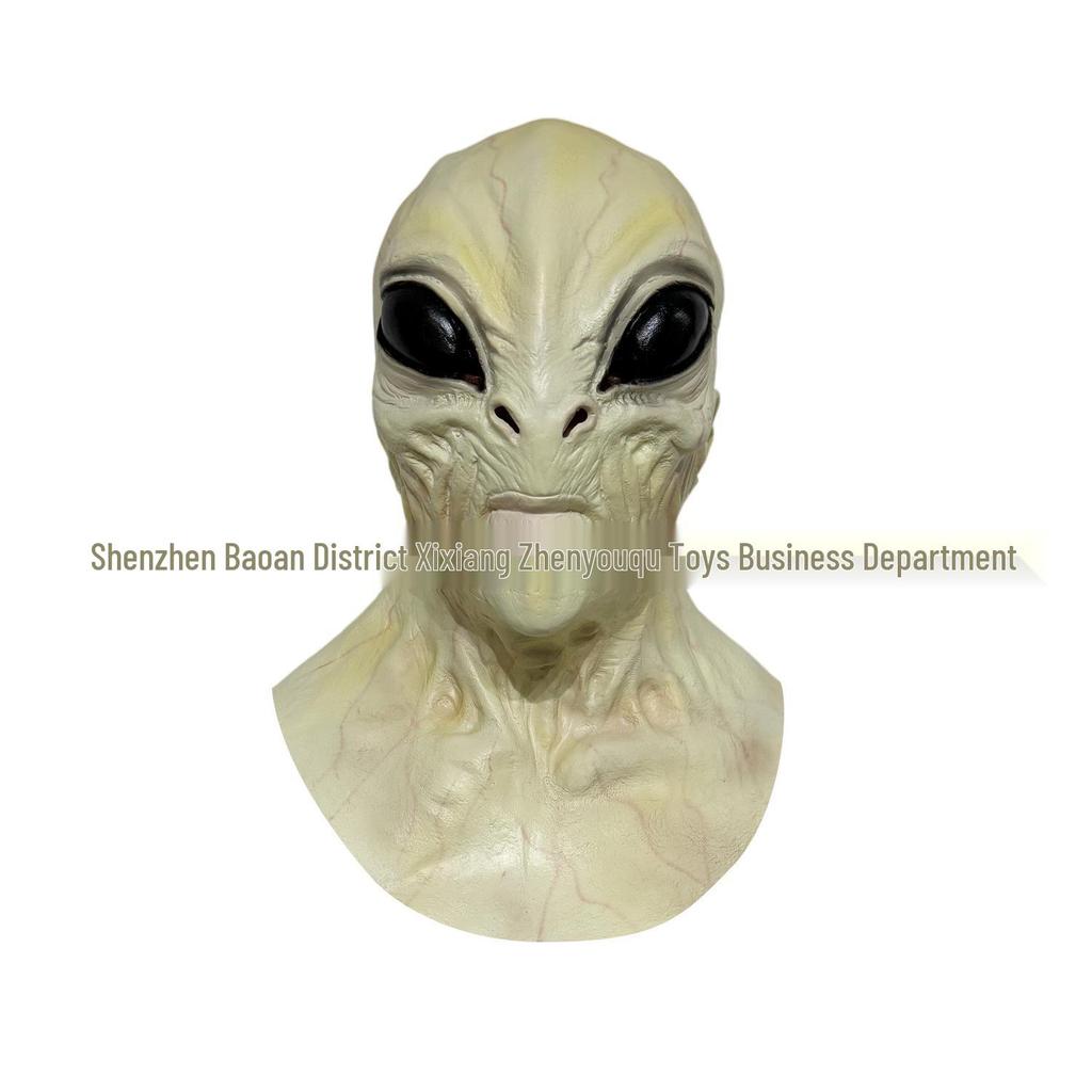 Gränsöverskridande Latex Mask för Äldre Person: Halloween Mänskligt Ansikte Peruk Huvudbonad