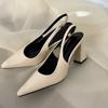Fashion 2025 Summer Sexy Women's Sandals Fashion Pointed Toe Hollow Patent Leather High Heel Sandals Dress Party Wedding Shoes