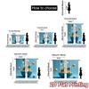 2pcs   2D FLAT PRINTING Curtains (Without Rod) Floating Pasta Pattern Modern Curtains Durable Polyester Curtains Versatile All