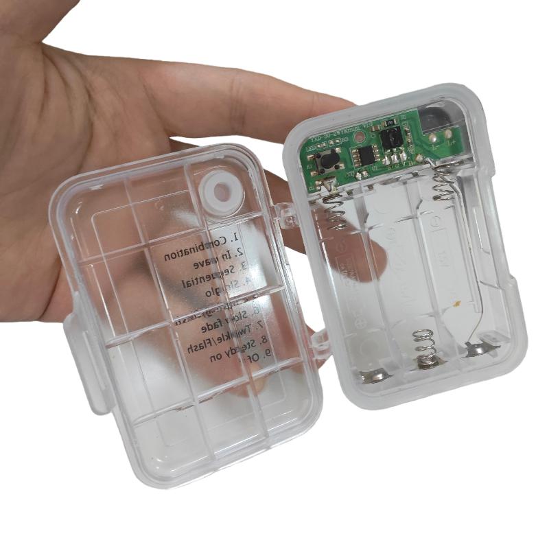 1 Set 3 Sections AA Battery Holder 3V No.5 Waterproof And Dustproof Battery Cartridge With Timing Function