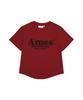 AMES-WORLDWIDE Round Hem Crop Tee Red