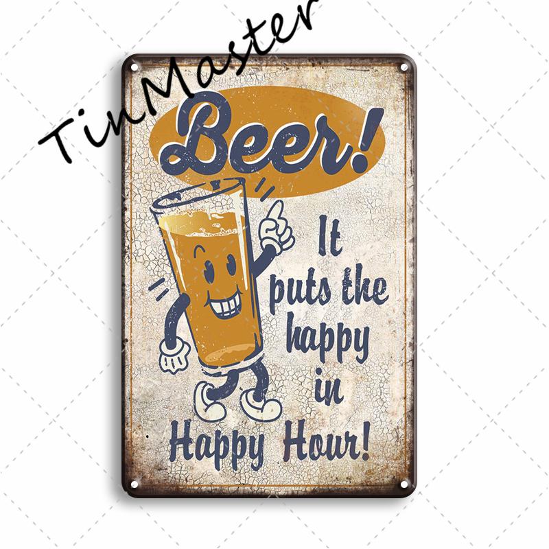 Popular Beer Metal Poster Sign Vintage Pub Bar Signs Plaque Metal Sign Home Wall Decor Restaurant Kitchen Room Decoration