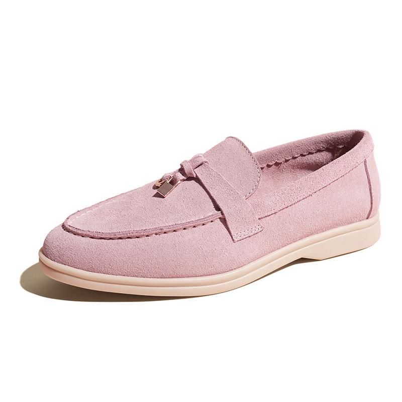 Dámské mokasíny s třásněmi z pravé kůže LP - Nazouvací ploché boty, Plus samet, Velké velikosti, Neformální pro podzim a zimu