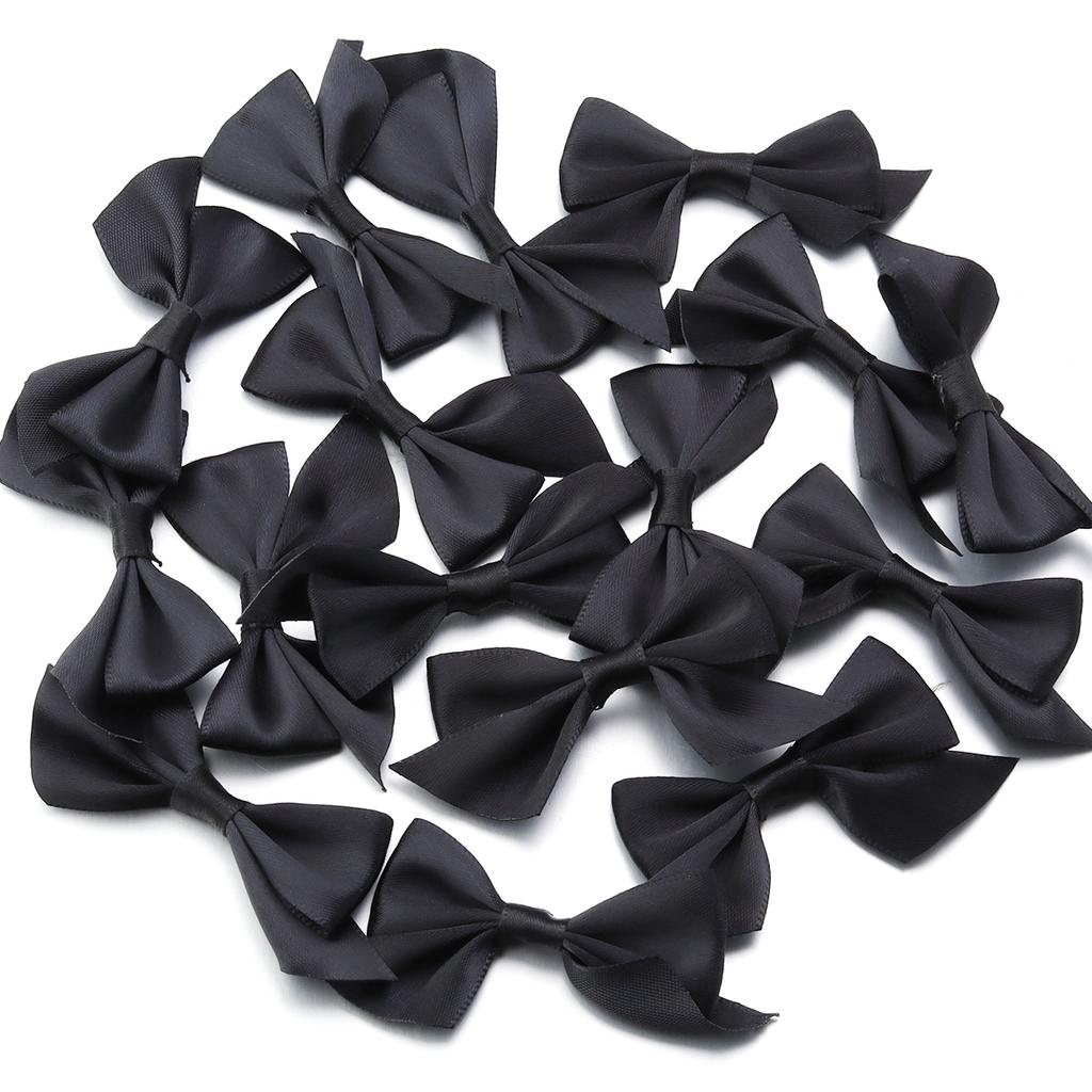 20pcs 4x7cm Polyester Satin Ribbon Bows Colorful Handmade Bow Flower For DIY Christmas Party Clothing Headwear Decor Accessories