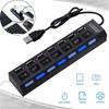 USB Hub 3.0 USB 3 USB 2.0 Multi USB Splitter Power Adapter 7 Ports Multiple Expander 2.0 with Switch For PC Laptops Accessories