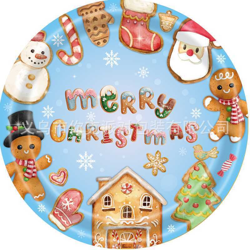 Christmas-themed Party Tableware, Snowflake Paper Cups, Paper Plates, Tissues, Tablecloths, Decoration and Scene Supplies