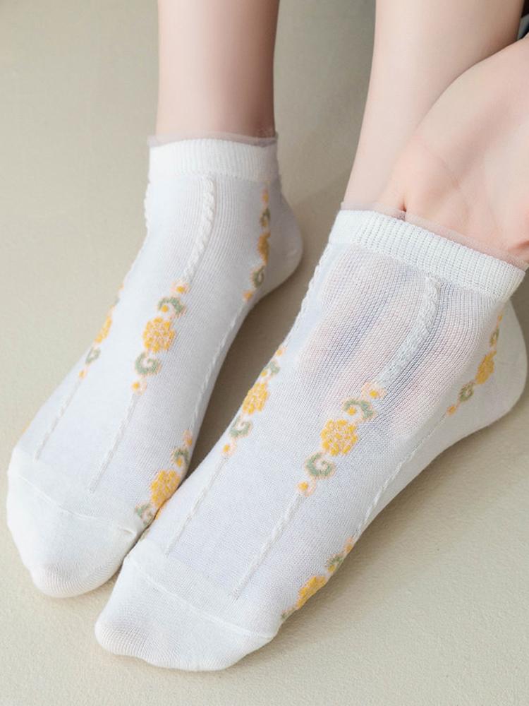 5 Pairs Women's Fashion Short Socks Simplicity Spring Summer High Quality Girl Sock Stripe Versatile Comfort Leisure Ankle Socks