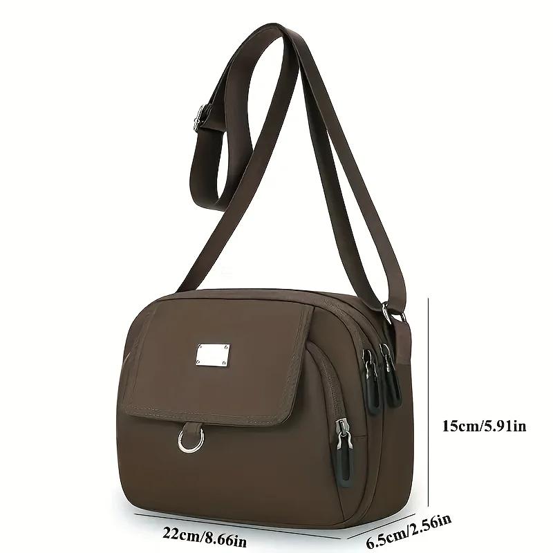 New Minimalist Casual Crossbody Bag, Adjustable Shoulder Straps, Multi Compartment Stylish Shoulder Bag, Fashion Women's Bags