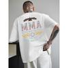 European Size Casual Short-Sleeved T-Shirts for Summer Outdoor Activities in Mixed Martial Arts, Featuring Trendy Prints for Men, Loose-Fitting Styles