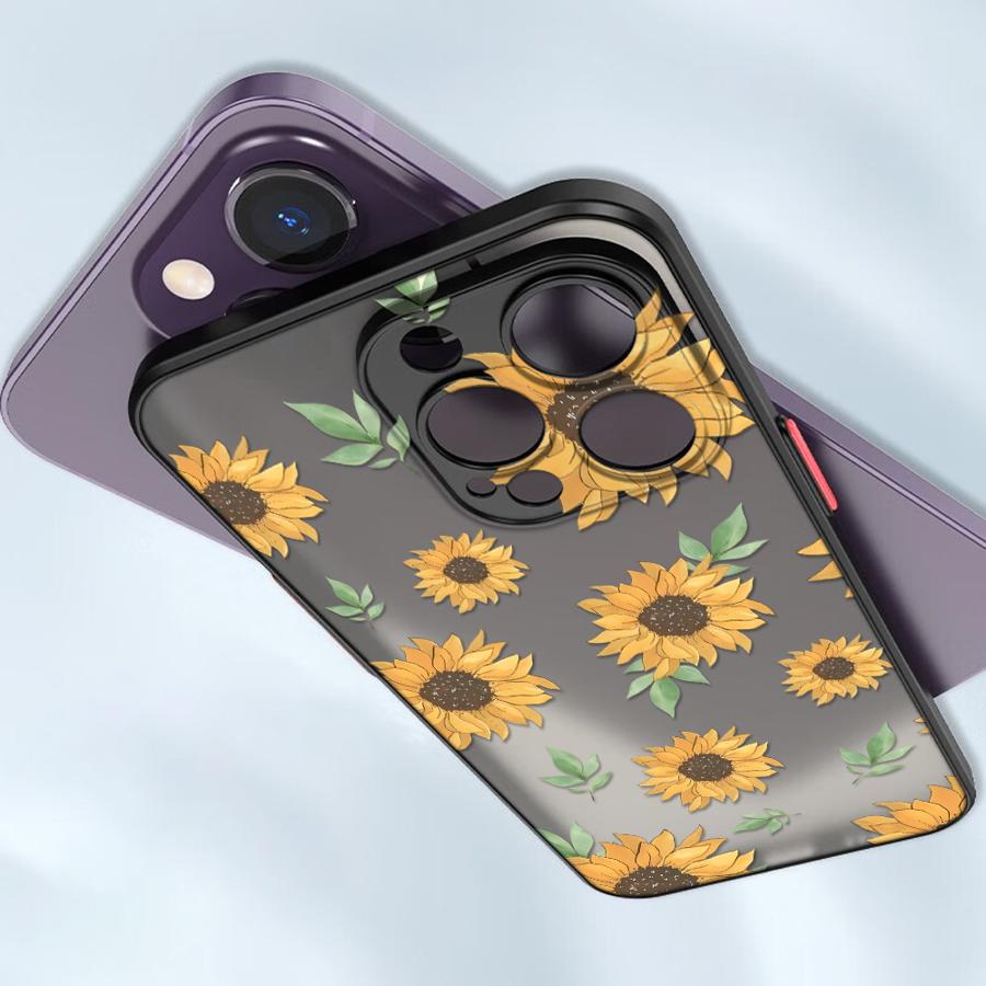 Flower Sunflower Art Case for iPhone 17 Pro Max 16 Plus 15 Air 7 8 SE XS XR 13 Mini 14 11 12 Funda Back Phone Cover