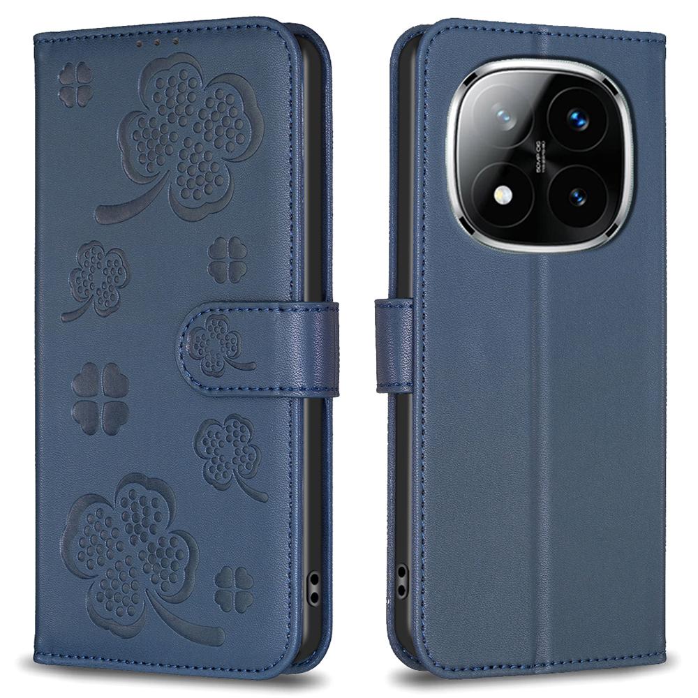 For Xiaomi Redmi Note 14 Pro 4G Case Clover Pattern Wallet Stand View Leather Phone Cover