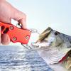 Stainless Steel Fish Gripper Fish Mouth Lip Grabber with Ruler Scale EVA Handle Fishing Pliers Fish Control Clamp Catcher Tong Fishing Accessories