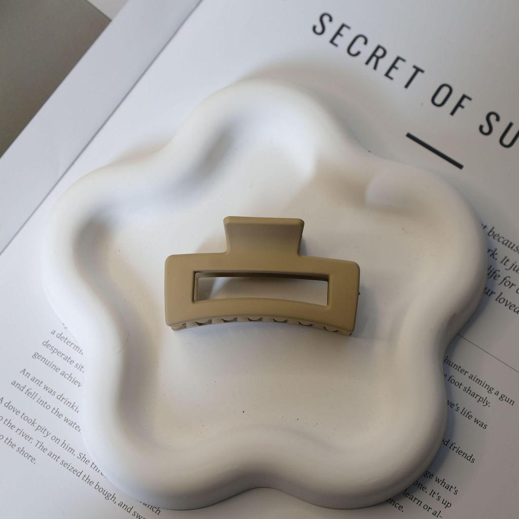 6.5" Korean Style Matte Rectangular Claw Clip - Women's Versatile Hair Accessory
