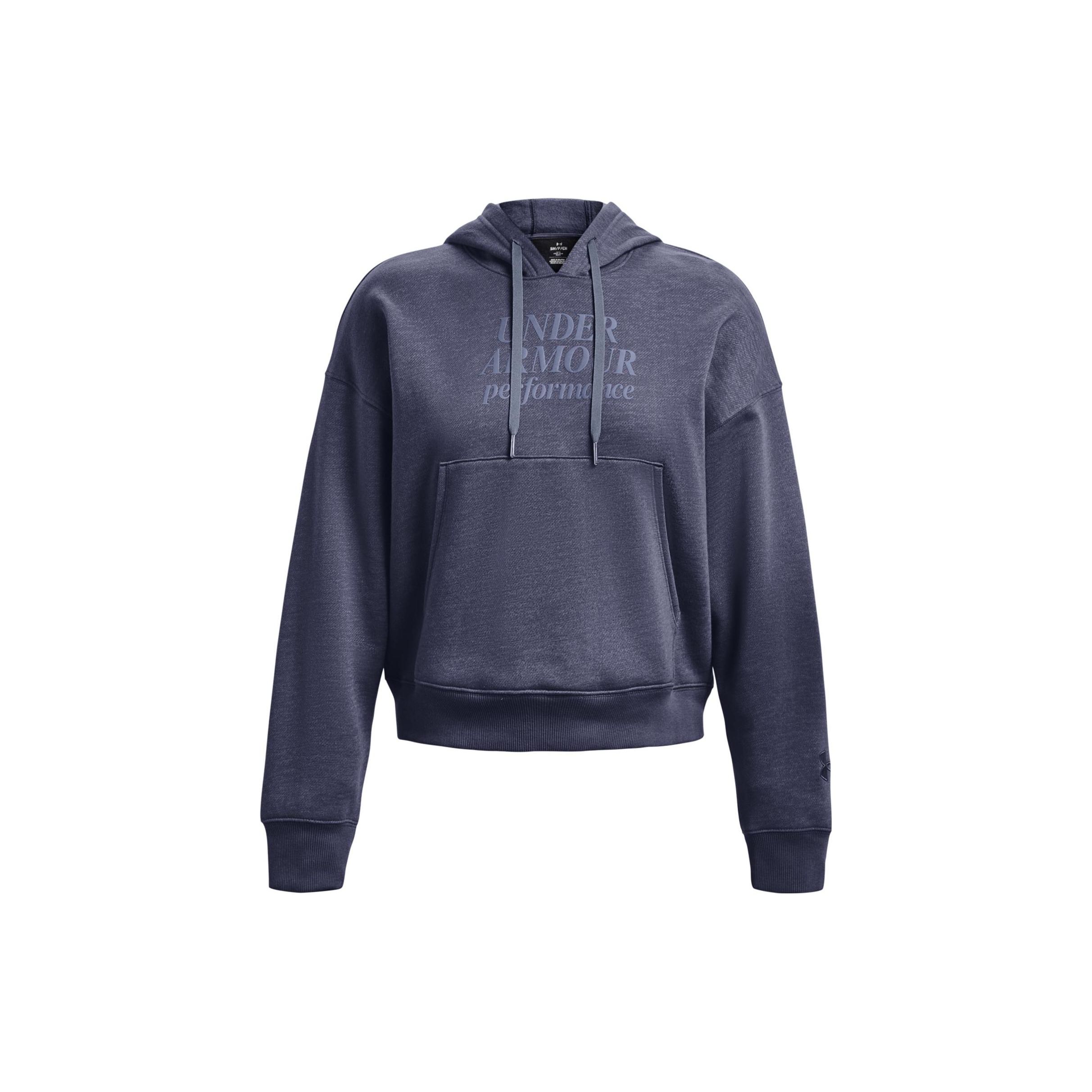 

Under Armour Letter Print Cropped Long Sleeve Pullover Sweatshirt Women sweatshirt Purple 1374107-558 XL