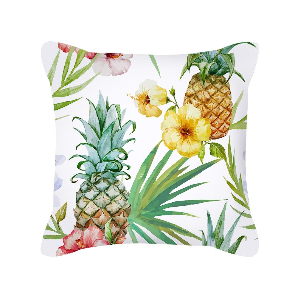 New Nordic Home Green Plant Tropical Fruit Pillowcase Without Pillow Core Cushion Cover Waist Pillowcase